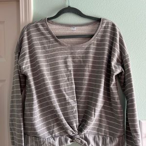 Old navy sweater with tie at the front